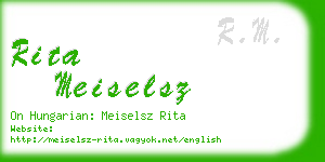 rita meiselsz business card